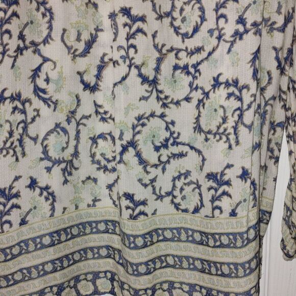 Lucky Brand blue white top Sz S - Picture 6 of 6